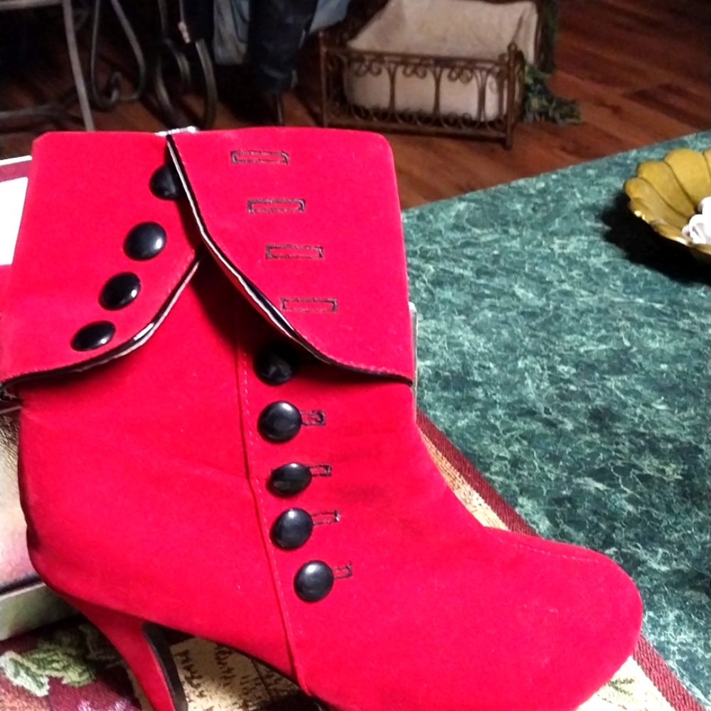 Beautiful pair of Red Suede Boots